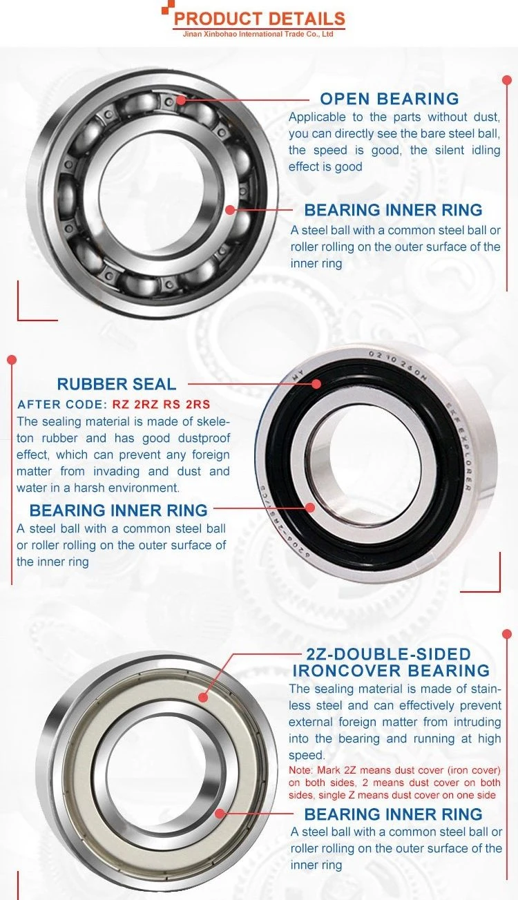 Factory Price Low Friction KHRD 607 6007 6107 6207 6307 Zz 2RS C3 Deep Groove Ball Bearing